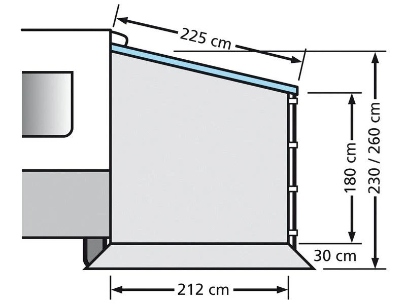 Eurotrail Zijwand Cassetteluifel Zonder Raam 4 Eurotrail Zijwand Cassetteluifel Zonder Raam - Afbeelding 2