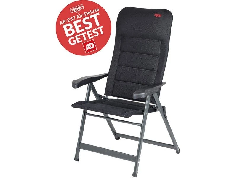 Crespo Kampeer Standen Stoel Ap-237 Air-deluxe Zwart Kleur 80 4 Crespo Kampeer Standen Stoel Ap-237 Air-deluxe Zwart Kleur 80 - Afbeelding 2