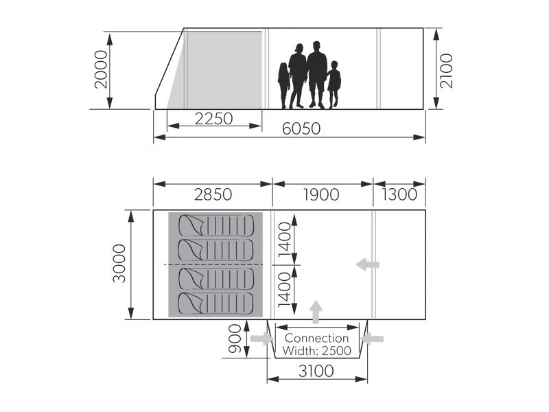 Dometic Rarotonga Drive Away FTT 401 RH Camper-bus Tent 7 Dometic Rarotonga Drive Away FTT 401 RH Camper-bus Tent - Afbeelding 5