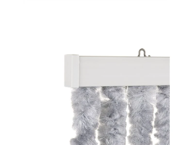 Travellife Chenille Streep Grijs/wit 56x185cm 6 Travellife Chenille Streep Grijs/wit 56x185cm - Afbeelding 4