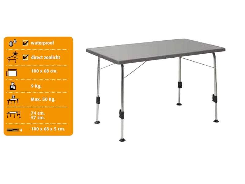 Dukdalf Kampeertafel Stabilic 2 Antraciet 4 Dukdalf Kampeertafel Stabilic 2 Antraciet - Afbeelding 2