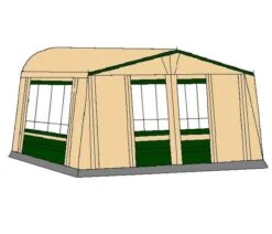 Te Velde Voortent + Uitbouw Prelude 250 Cm Groen -Winkel Caravanaccessoires 7 tevelde voortent prelude groen 250 links 2