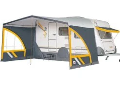 Dorema Caravanluifel Panorama -Winkel Caravanaccessoires dorema caravan luifel panorama antraciet geel panorama 4