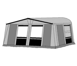 Te Velde Voortent De Vaart Lux 240 Cm Antraciet -Winkel Caravanaccessoires te velde voortenten de vaart lux 240 cm diep antraciet rechts5