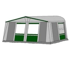 Te Velde Voortent De Vaart Lux 240 Cm Groen -Winkel Caravanaccessoires te velde voortenten de vaart lux 240 cm diep groen rechts7