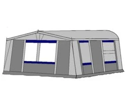 Te Velde Voortent De Vaart Standaard 310 Cm. 8 Te Velde Voortent De Vaart Standaard 310 Cm. -Winkel Caravanaccessoires te velde voortenten de vaart standaard 310 cm diep blauw rechts