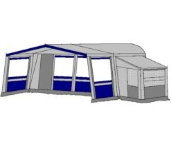 Te Velde Voortent De Vaart Lux 240 Cm Blauw 9 Te Velde Voortent De Vaart Lux 240 Cm Blauw -Winkel Caravanaccessoires te velde voortenten met uitbouw en luifel de vaart lux blauw