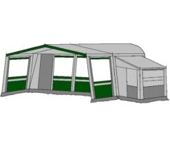 Te Velde Voortent De Vaart Lux 310 Cm. Groen 9 Te Velde Voortent De Vaart Lux 310 Cm. Groen -Winkel Caravanaccessoires te velde voortenten met uitbouw en luifel de vaart lux groen3
