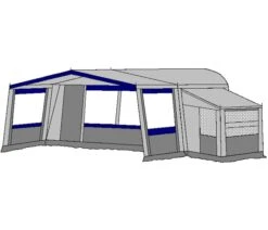 Te Velde Voortent De Vaart Standaard 310 Cm. 9 Te Velde Voortent De Vaart Standaard 310 Cm. -Winkel Caravanaccessoires te velde voortenten met uitbouw en luifel de vaart standaard blauw33